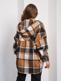 Сорочка в клітинку ISSA Plus модель 15290_коричневый Фото