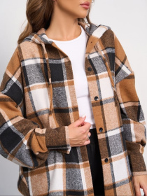 Рубашка повседневная ISSA Plus модель 15290_коричневый Фото