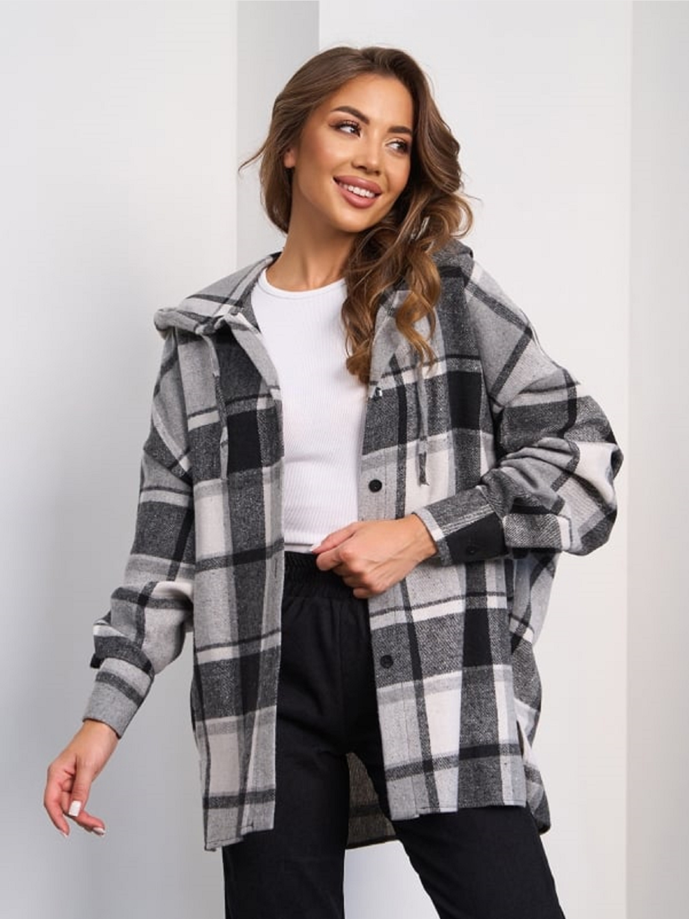 Рубашка ISSA Plus модель 15290_серый Фото