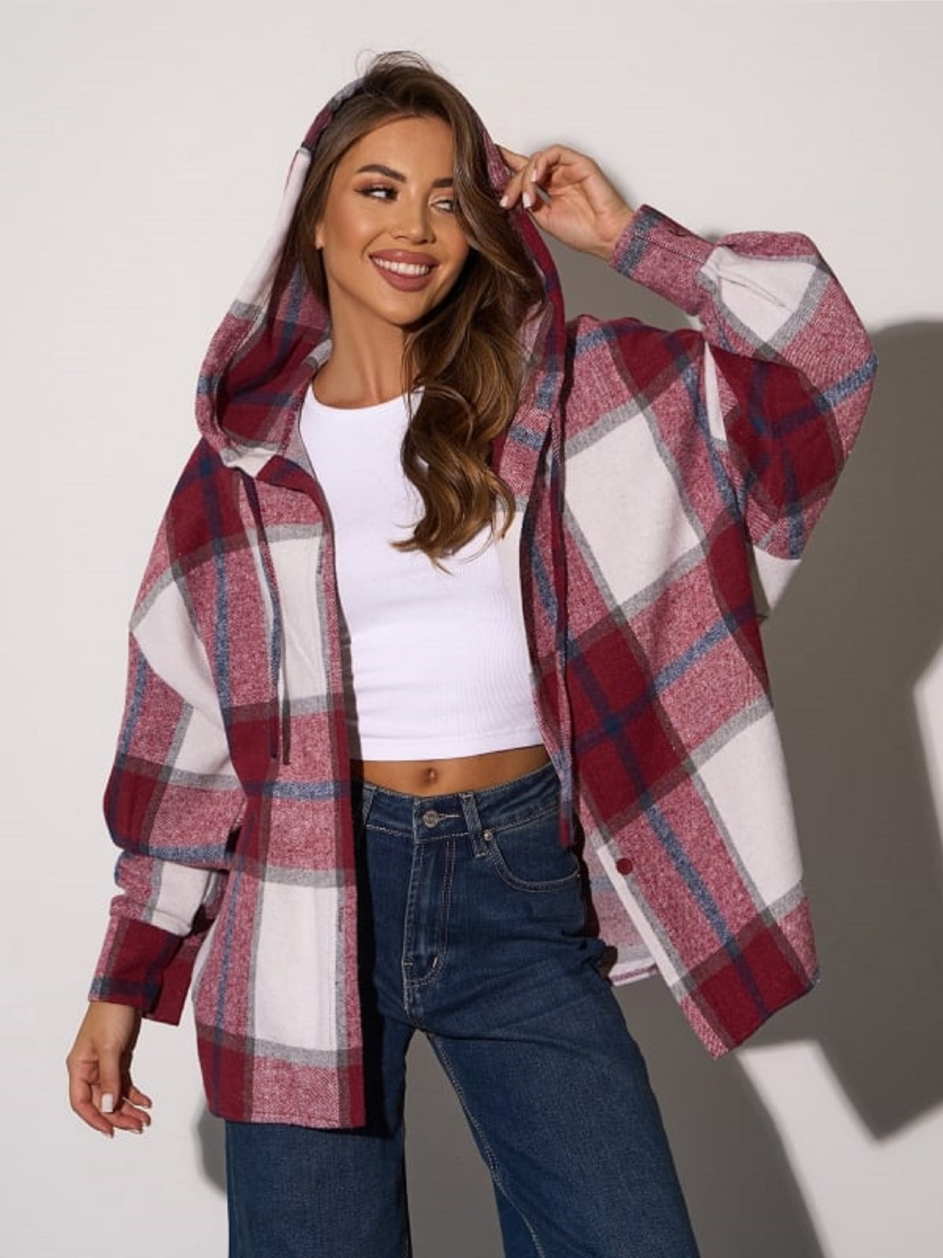 Рубашка ISSA Plus модель 15291_бордовый Фото