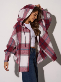 Сорочка повсякденна ISSA Plus модель 15291_бордовый Фото