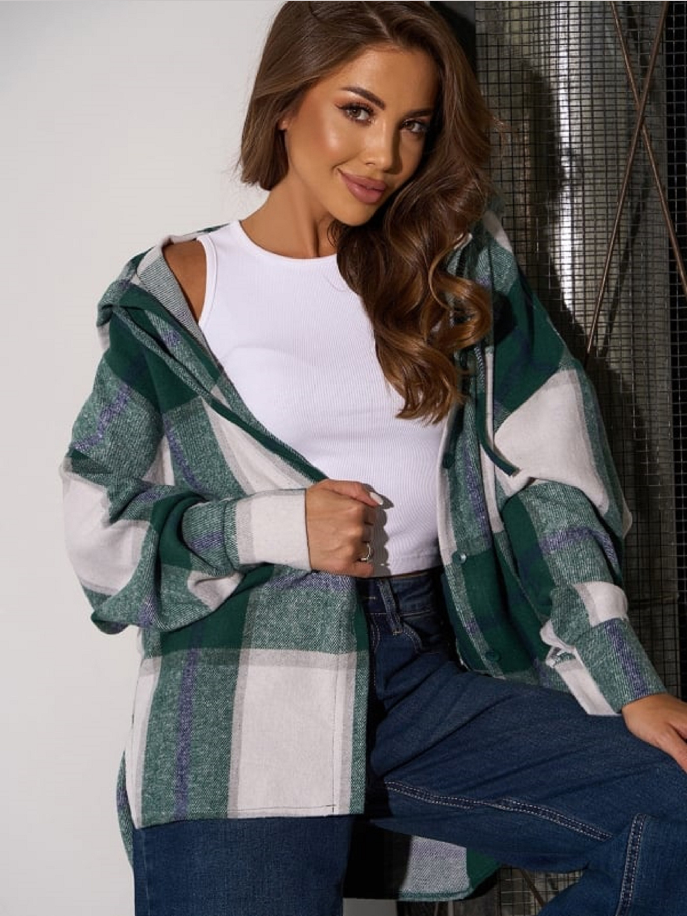 Рубашка ISSA Plus модель 15291_зеленый Фото