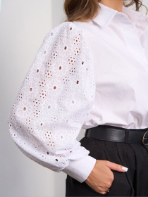 Сорочка повсякденна ISSA Plus модель SA_649_белый Сорочка повсякденна ISSA Plus модель SA_649_белый Фото