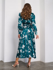 Сукня міді ISSA Plus модель SA_652_зеленый Фото