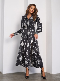 Платье миди ISSA Plus модель SA_652_черный Фото