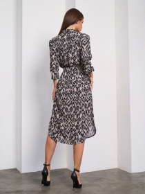 Платье миди ISSA Plus модель SA_653_коричневый Фото