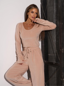 Повсякденний костюм ISSA Plus модель SA_654_бежевый Фото