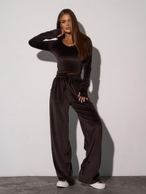 Костюм ISSA Plus модель SA_654_коричневый Фото