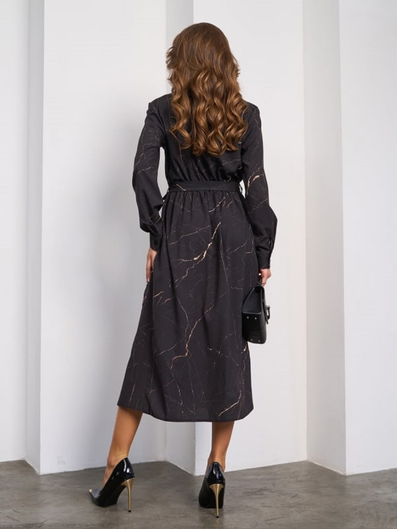 Платье миди ISSA Plus модель SA_655_черный Фото