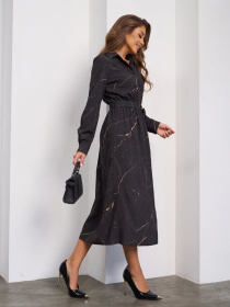 Платье миди ISSA Plus модель SA_655_черный Фото