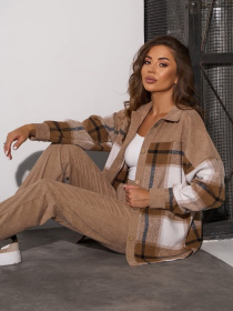 Повсякденний костюм ISSA Plus модель SA_657_бежевый Фото