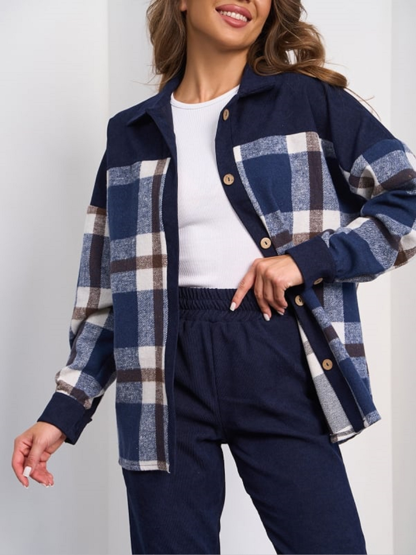 Повседневный костюм ISSA Plus модель SA_657_синий Фото