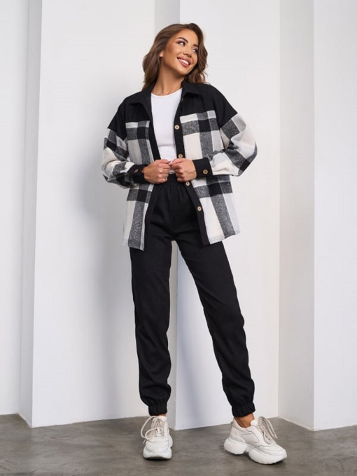 Повседневный костюм ISSA Plus модель SA_657_черный Фото