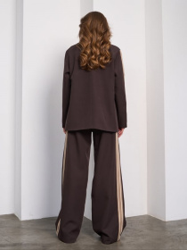 Деловой костюм ISSA Plus модель SA-659_коричневый Фото