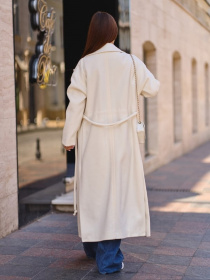 Пальто ISSA Plus модель 15296_молочный Фото