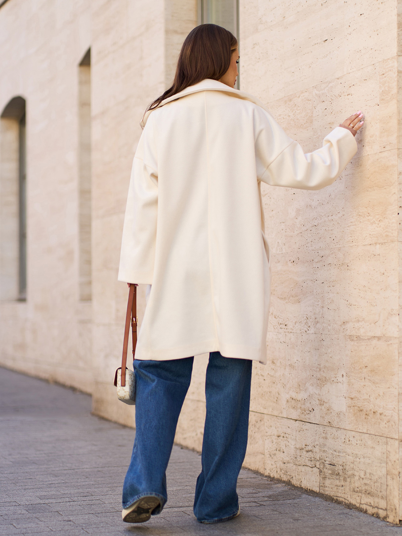 Пальто ISSA Plus модель 15297_молочный Фото