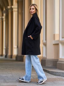 Пальто ISSA Plus модель 15297_черный Фото