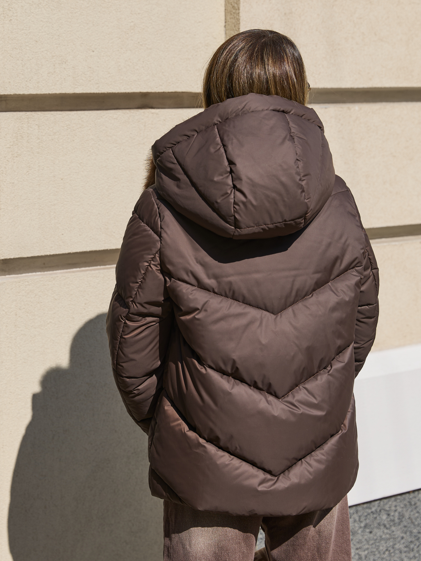 Пуховик MilaNova модель Куртка К-350 шоколадный Фото