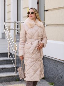 Пальто с утеплителем MilaNova модель Пальто ПВ-318 бежевый Фото