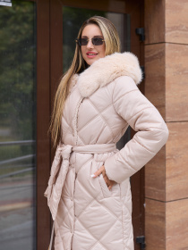 Пальто с утеплителем MilaNova модель Пальто ПВ-319 бежевый Фото