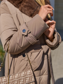 Пальто с утеплителем MilaNova модель Пальто ПВ-375 кап, капучино Фото