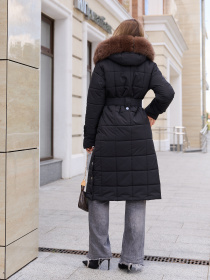 Пальто с утеплителем MilaNova модель Пальто ПВ-375 кап, черный Фото