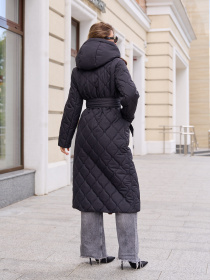 Пальто с утеплителем MilaNova модель Плащ ПВ-355 черный Пальто с утеплителем MilaNova модель Плащ ПВ-355 черный Фото