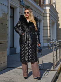 Пальто с утеплителем MilaNova модель Плащ ПВ-382 черный Фото