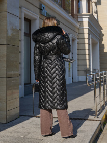 Пальто с утеплителем MilaNova модель Плащ ПВ-382 черный Фото