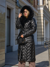 Пальто с утеплителем MilaNova модель Плащ ПВ-382 черный Фото