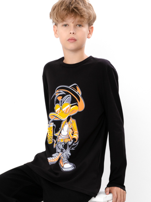 Лонгслив Носи своє модель 6363-036-33-1-3-chornij-daffy-duck Фото