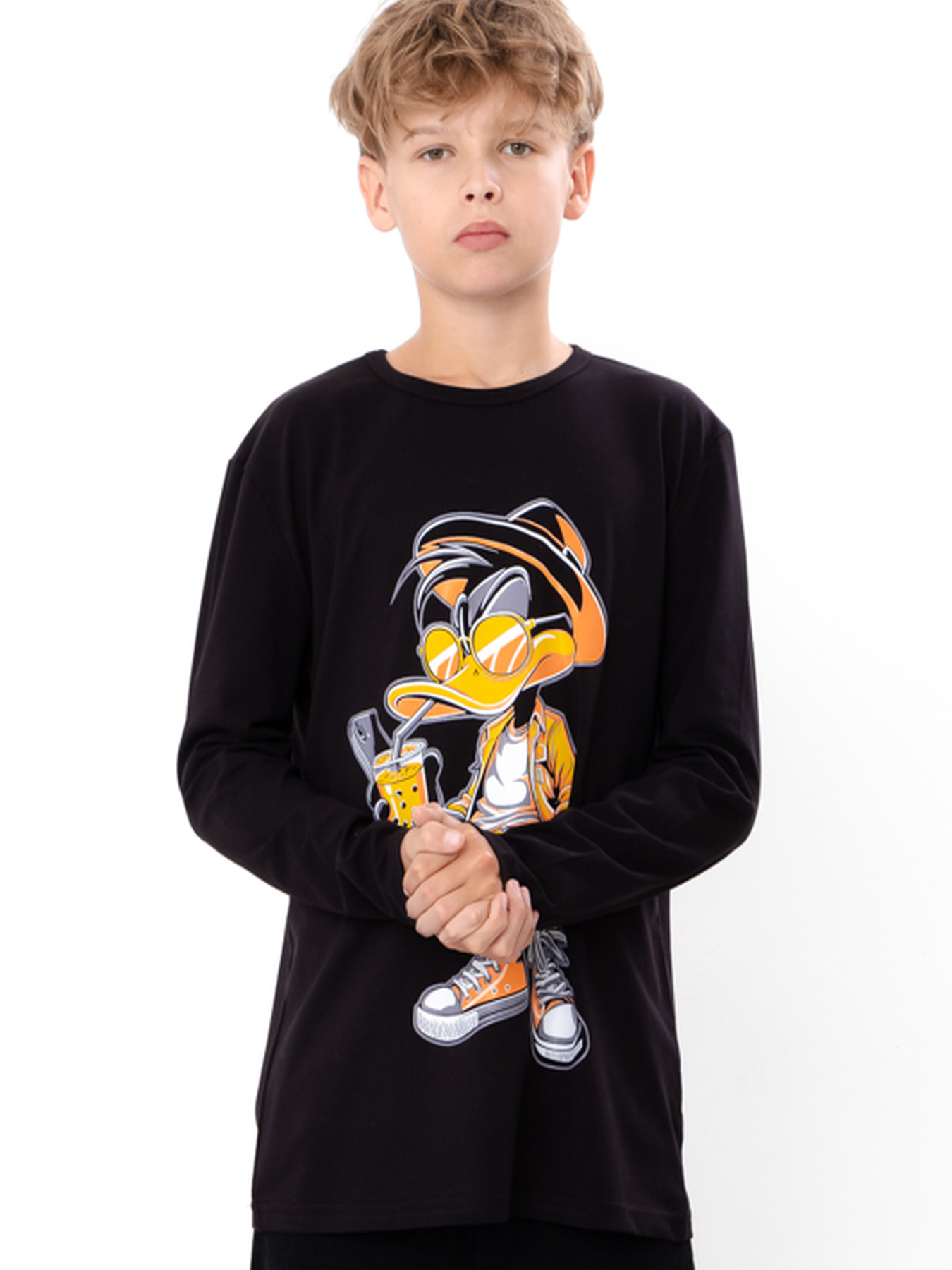 Лонгслив Носи своє модель 6363-036-33-1-3-chornij-daffy-duck Фото