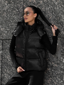 Утеплений жилет Jadone Fashion модель Zhylet_Kul_chorne Фото