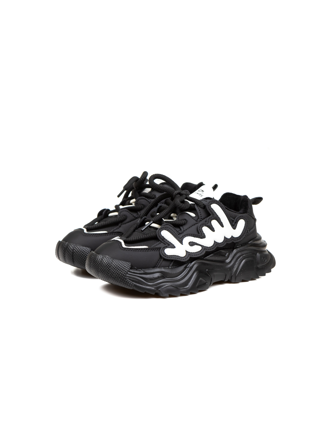 Кроссовки Calorie  модель 55015 чорно-білі (38-41) Фото