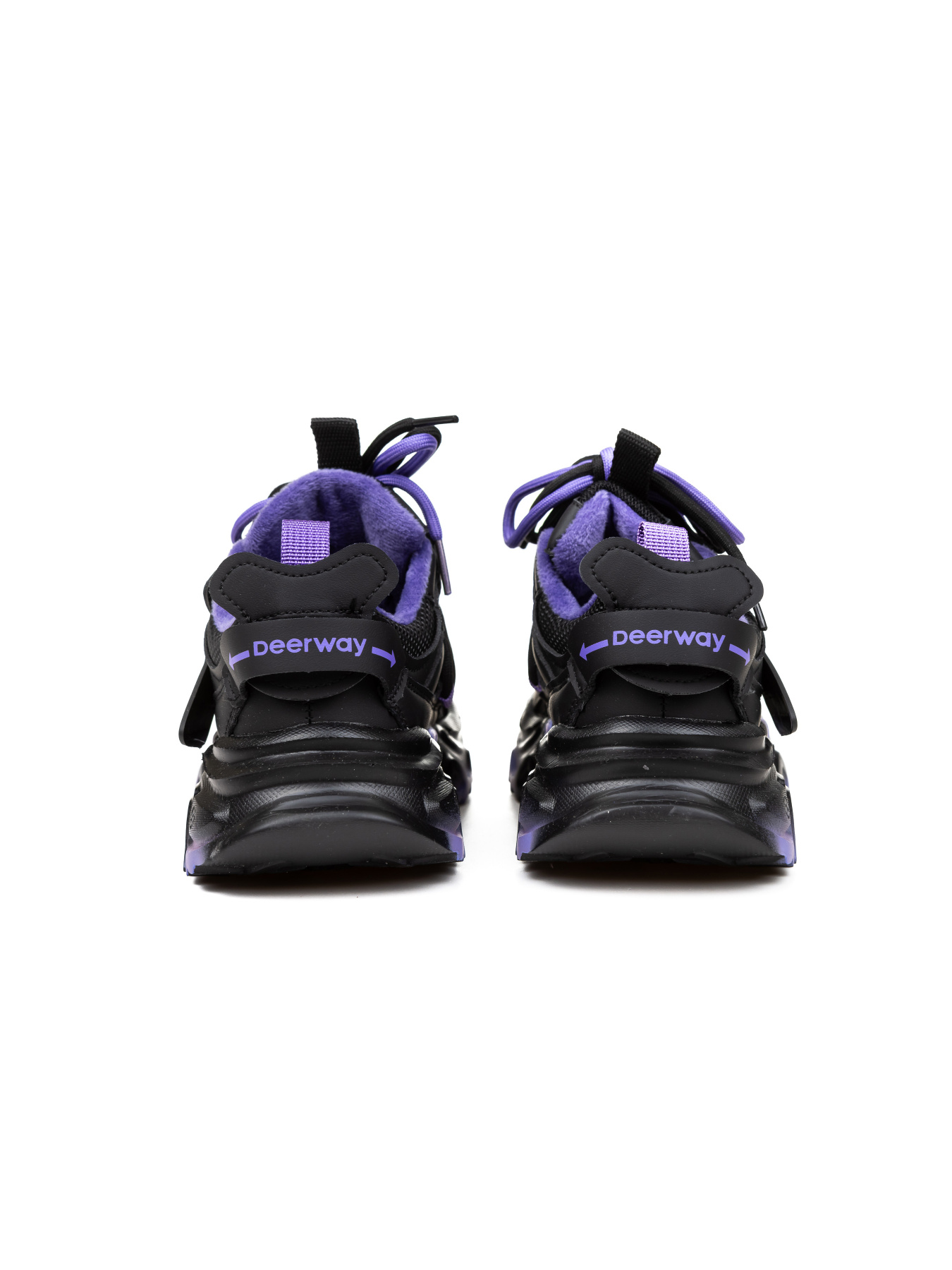 Кроссовки повседневные Calorie  модель 28031 чорно-фіолетові (33-39) Фото