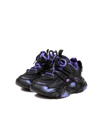 Кроссовки повседневные Calorie  модель 28031 чорно-фіолетові (33-39) Фото