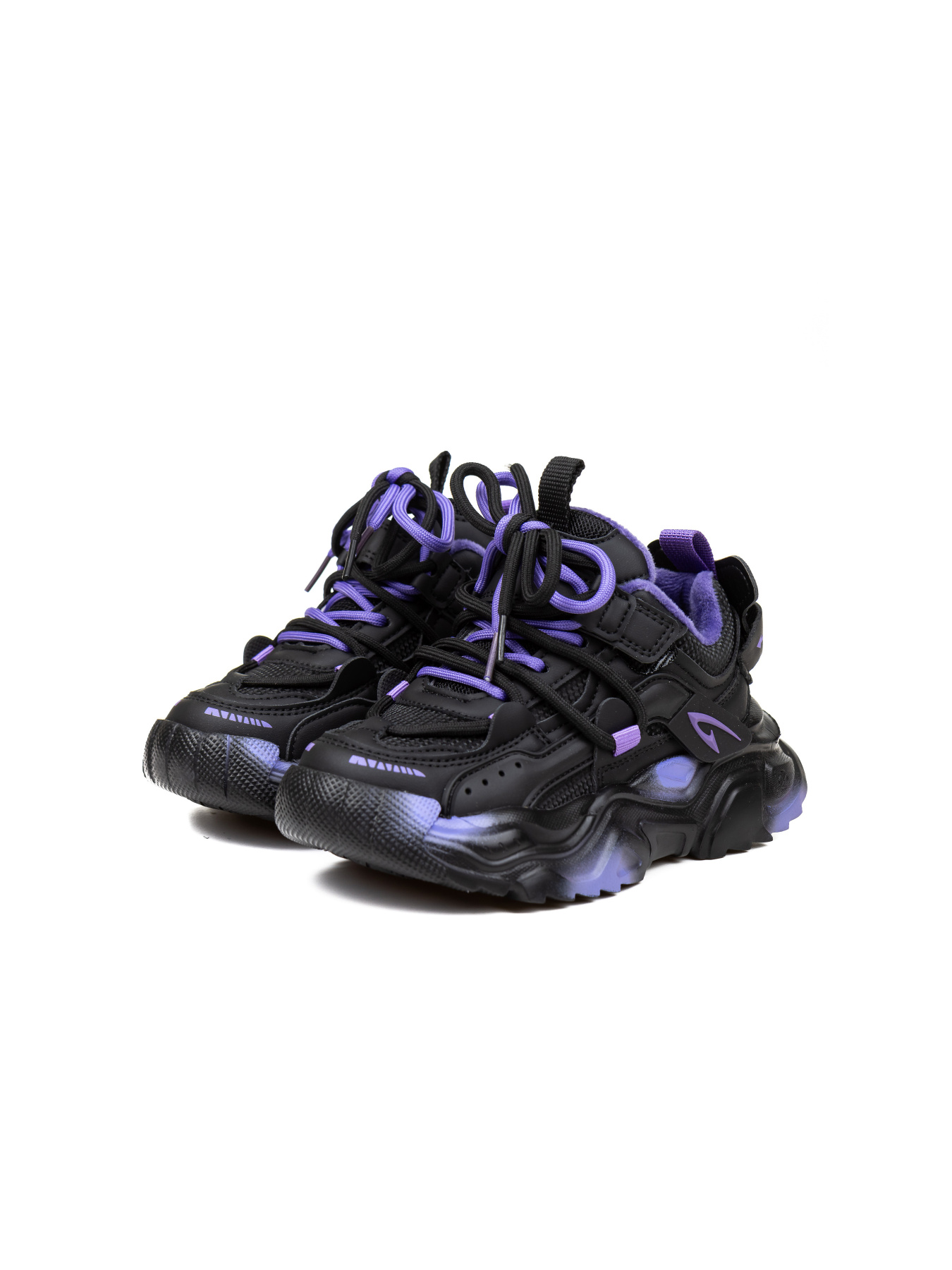 Кроссовки Calorie  модель 28031 чорно-фіолетові (27-32) Фото