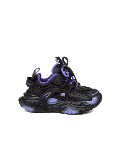 Кросівки повсякденні Calorie модель 28031 чорно-фіолетові (27-32) Кросівки повсякденні Calorie модель 28031 чорно-фіолетові (27-32) Фото