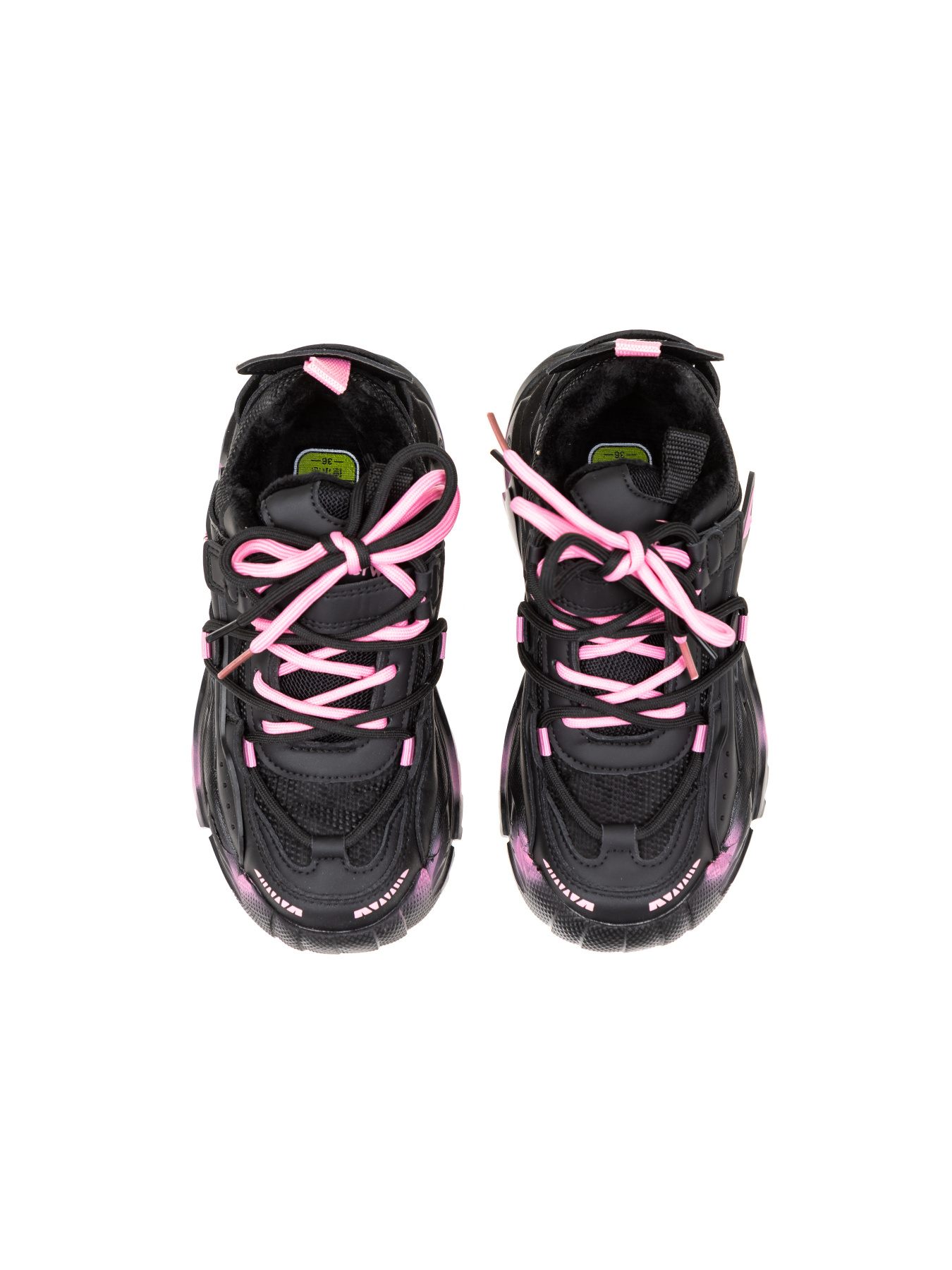 Кроссовки Calorie  модель 28031 чорно-рожеві (33-39) Фото