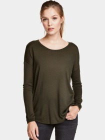 Кофты и свитера H&M модель 3635054RP3_темно-зеленый Фото