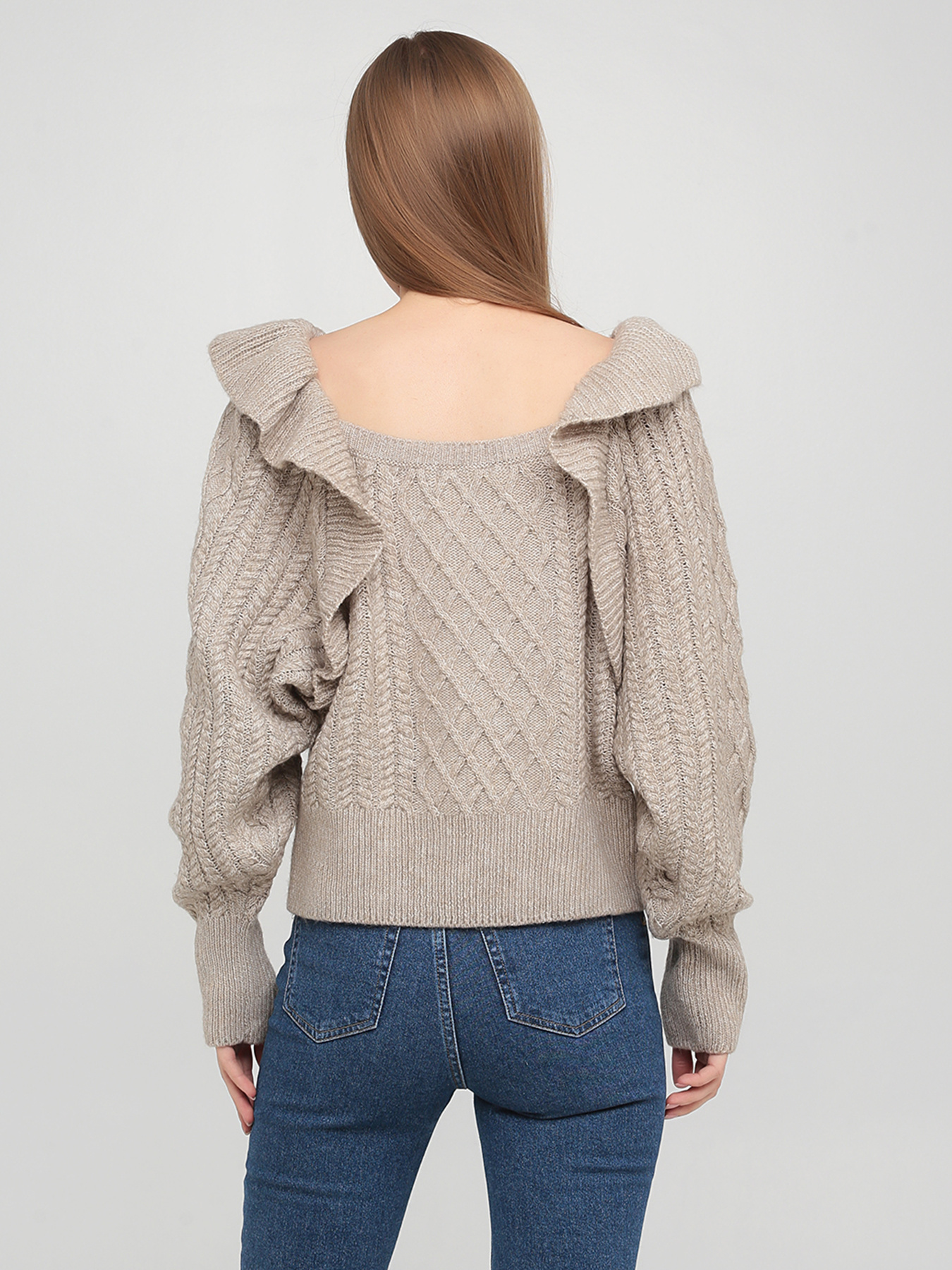 Кофты и свитера H&M модель 9185252bar_Светло-бежевый Фото