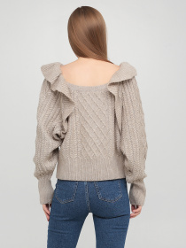 Кофты и свитера H&M модель 9185252bar_Светло-бежевый Фото