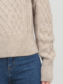 Кофты и свитера H&M модель 9185252bar_Светло-бежевый Фото