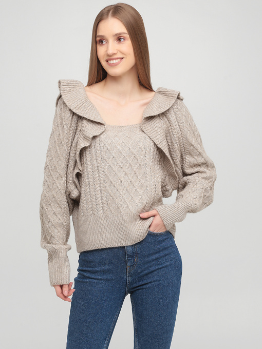 Кофти та светри H&M Модель 9185252bar_Светло-бежевый Фото