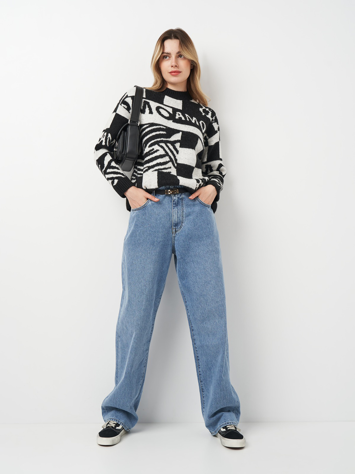 Кофти та светри H&M модель 2001028ral_Черно-белый Фото