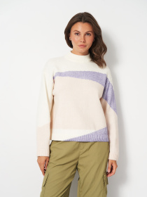 Кофты и свитера H&M модель 9596124wer_Бело-фиолетовый Фото