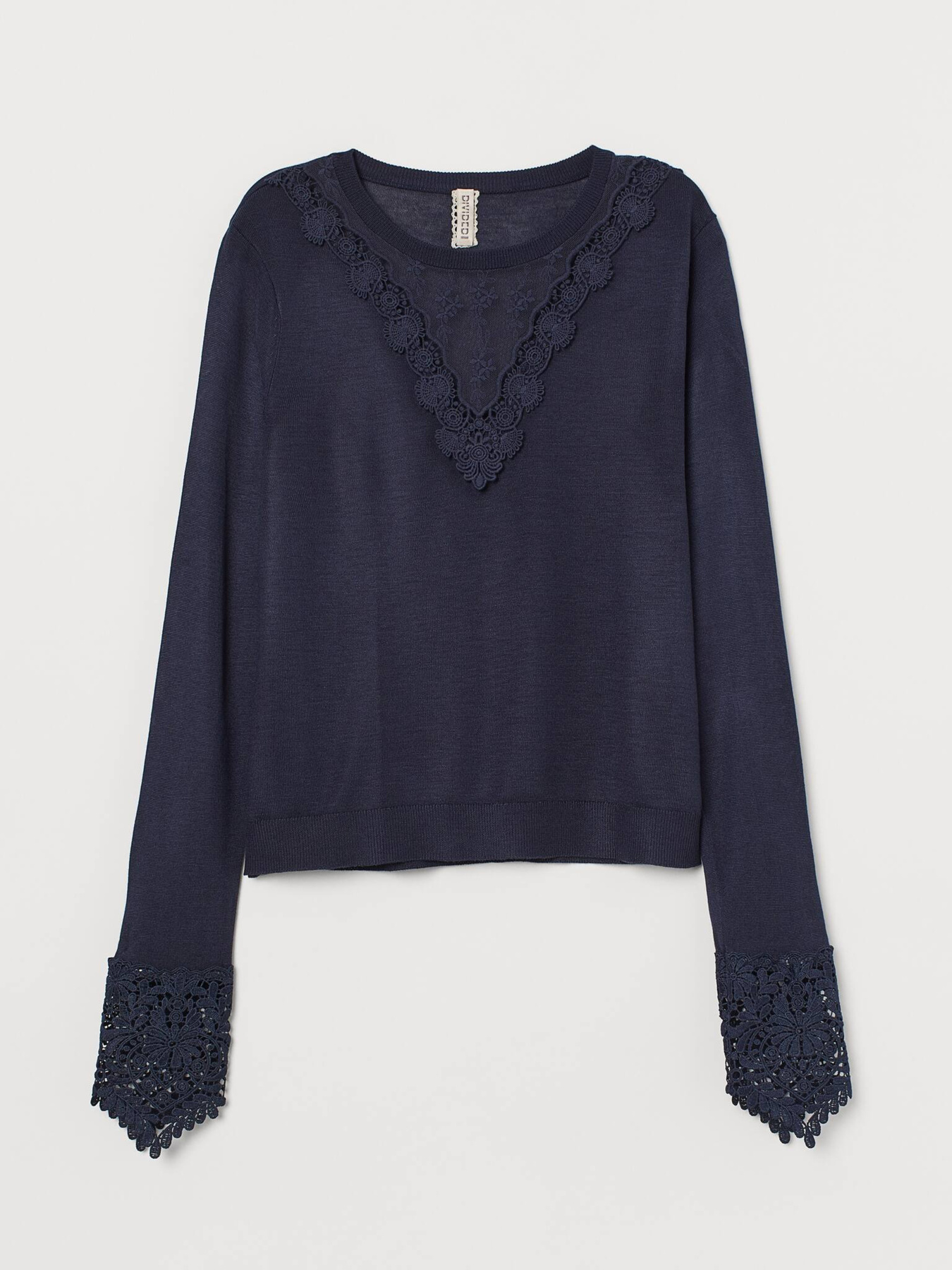 Кофти та светри H&M модель 8240411wer_Темно-синий Фото