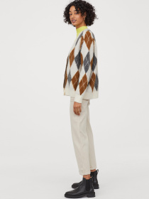 Кофты и свитера H&M модель 8044060wer_Бело-серый Фото