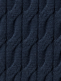 Светр із візерунком «коси», темно-синій модель T1757871784 Фото
