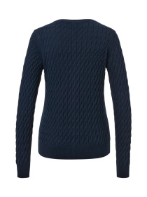 Светр із візерунком «коси», темно-синій модель T1757871784 Фото